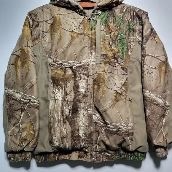 Rustic Ridge Hunting Full Zip Jacket Youth XL Camo Realtree Hooded Outdoors - Picture 6 of 15